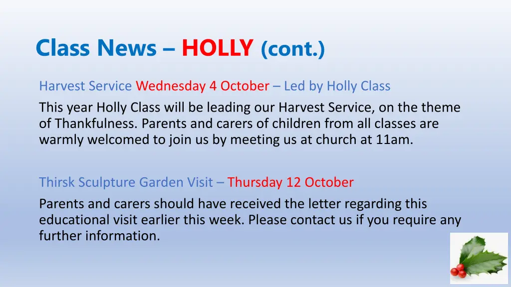 class news holly cont