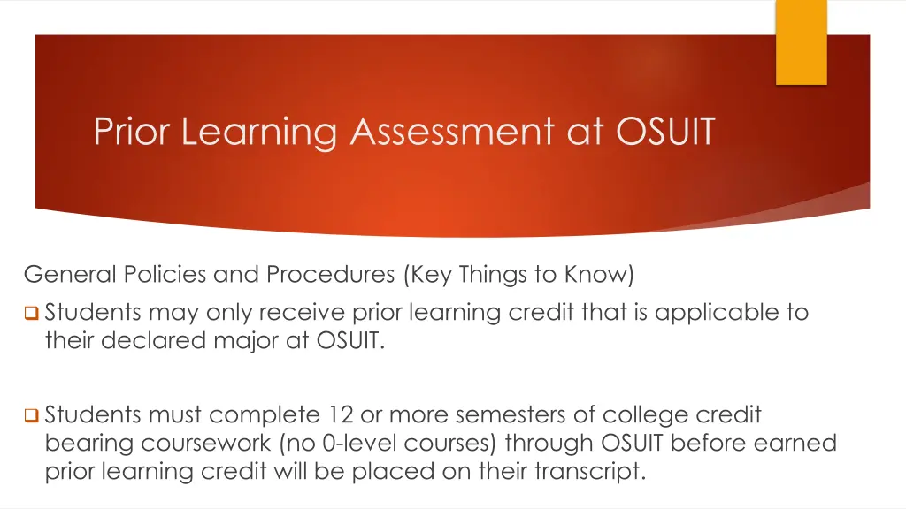 prior learning assessment at osuit 2