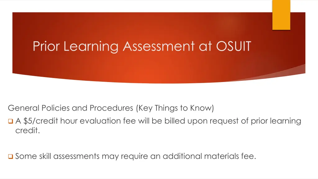 prior learning assessment at osuit 4