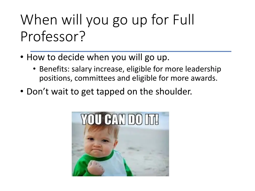 when will you go up for full professor