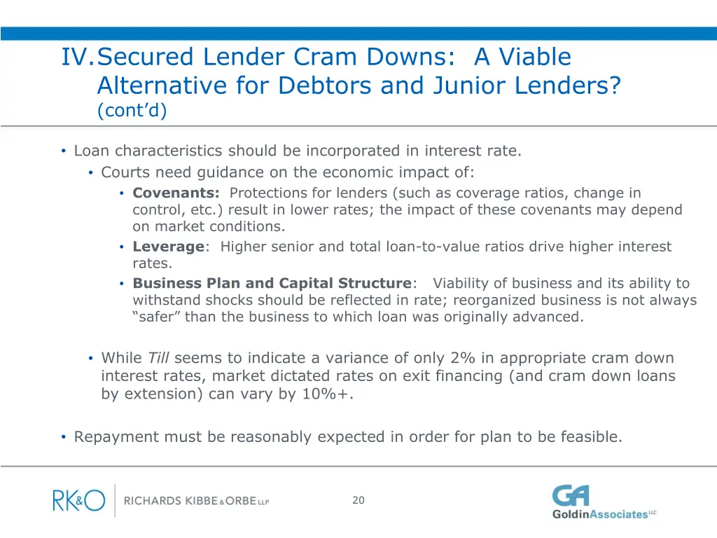 iv secured lender cram downs a viable alternative 4