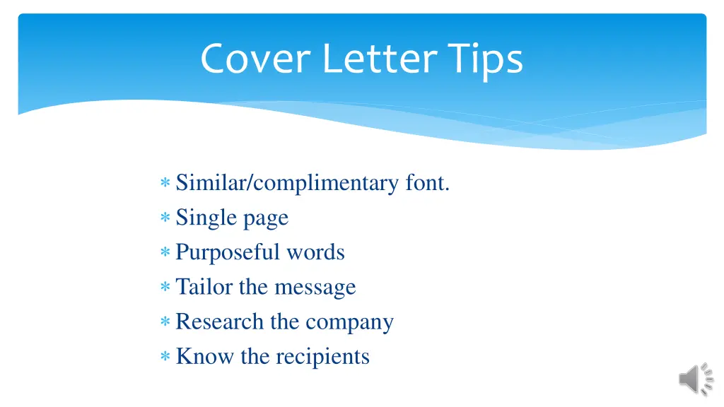 cover letter tips