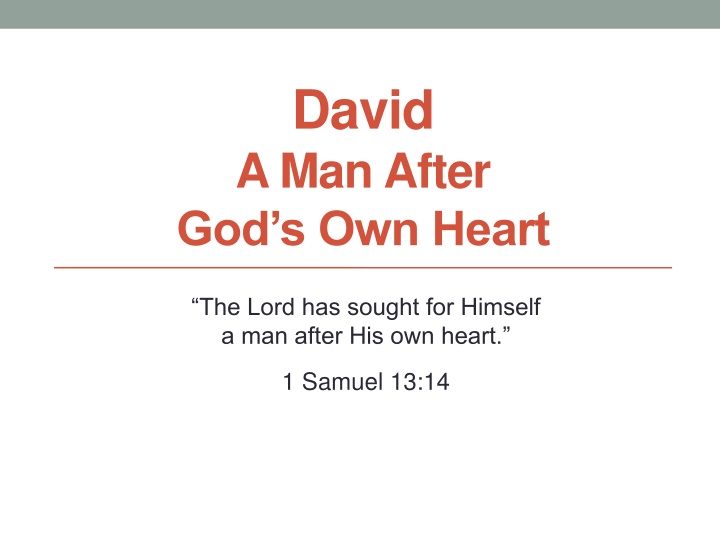 david a man after god s own heart