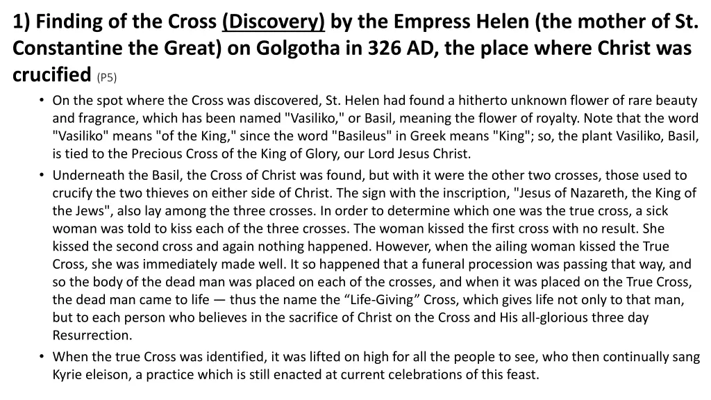 1 finding of the cross discovery by the empress