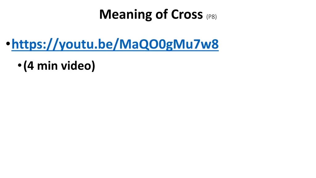 meaning of cross p8