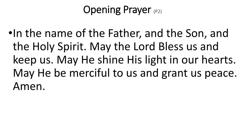 opening prayer opening prayer p2