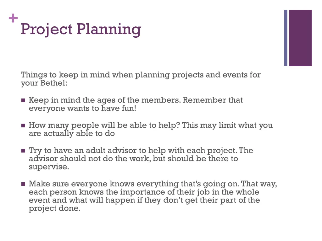 project planning 1