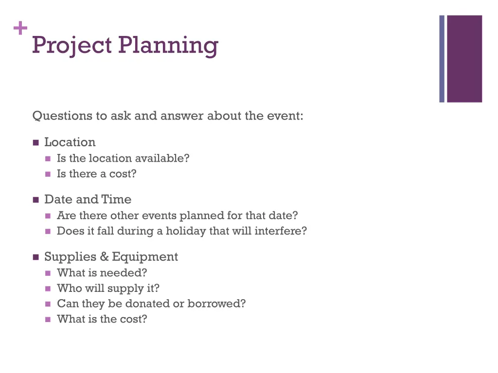 project planning 2