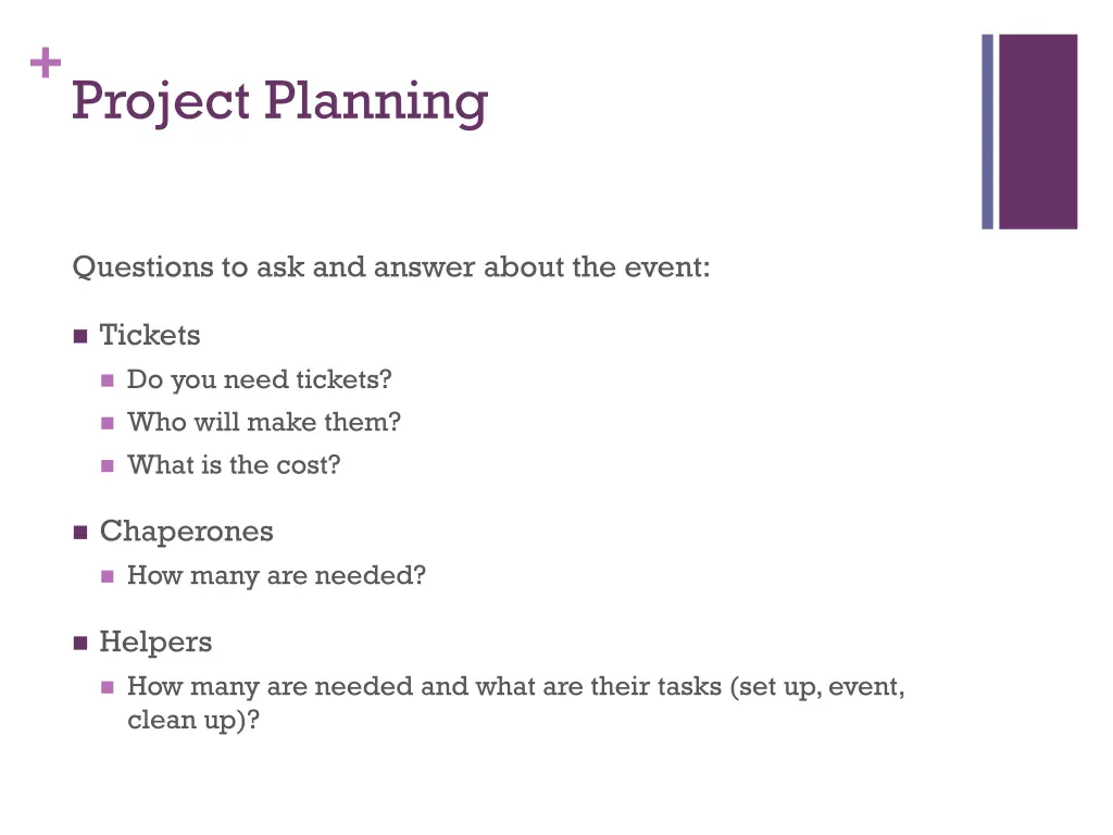 project planning 3