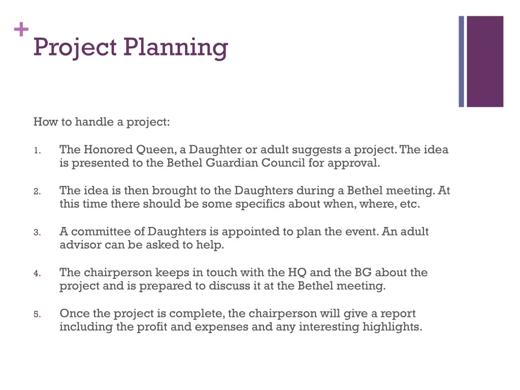 project planning