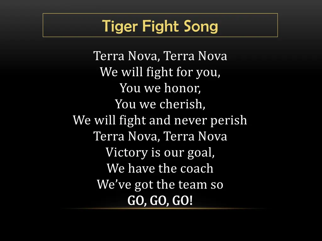 tiger fight song