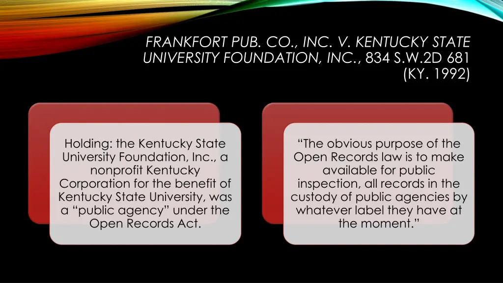 frankfort pub co inc v kentucky state university