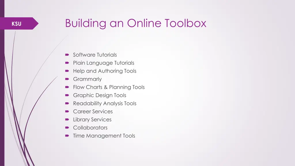 building an online toolbox