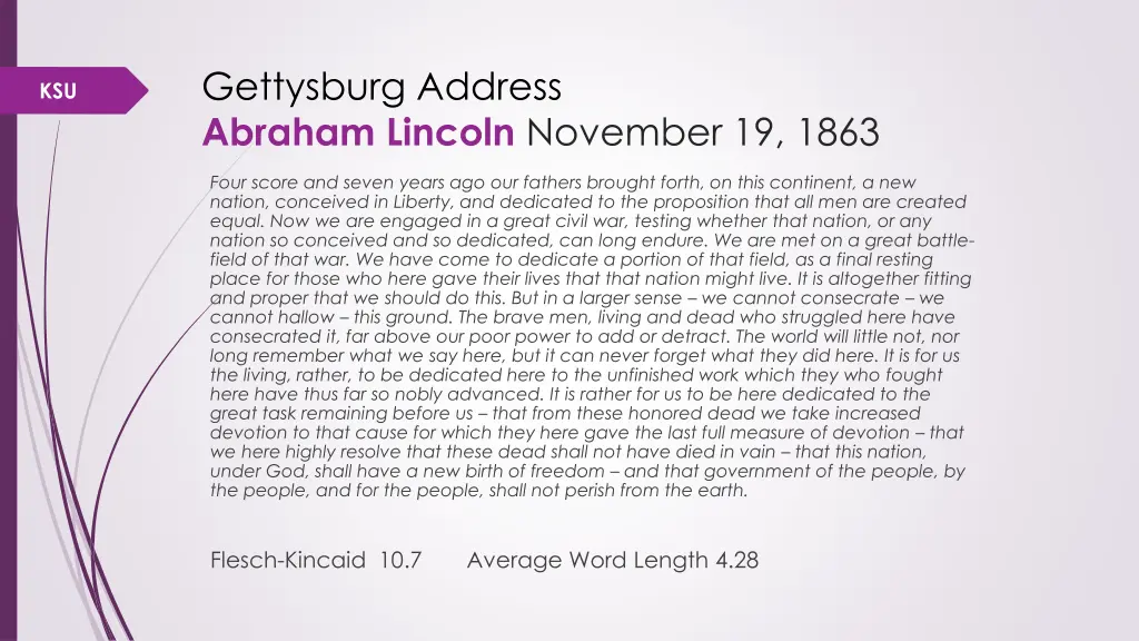 gettysburg address abraham lincoln november