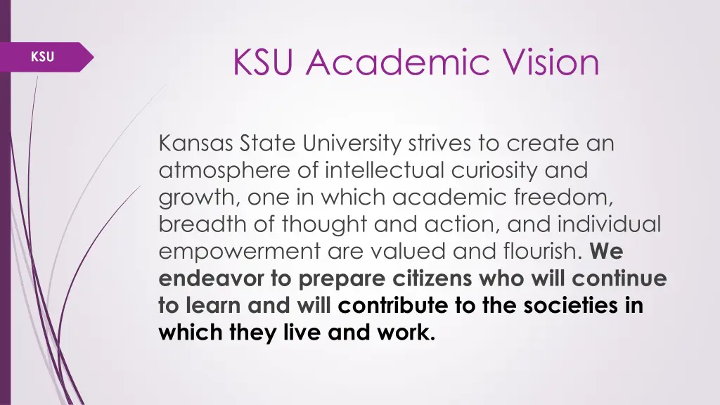 ksu academic vision