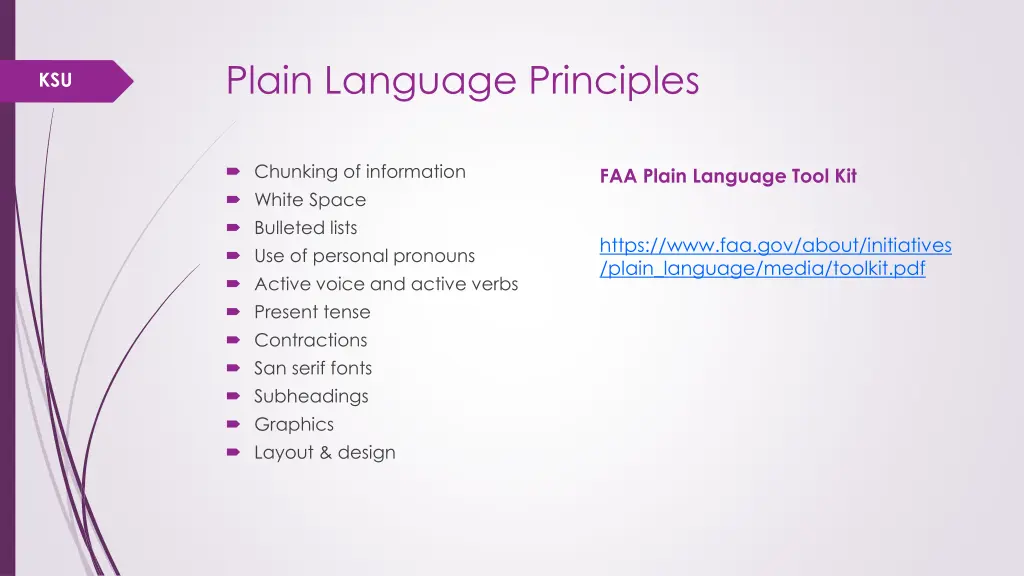 plain language principles