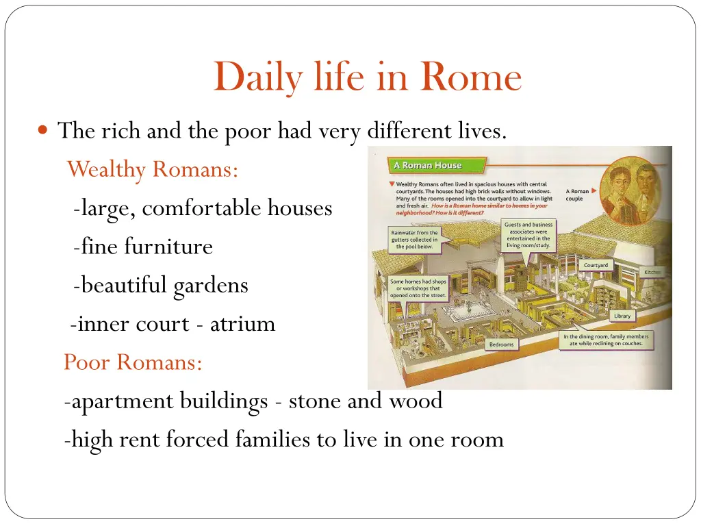 daily life in rome