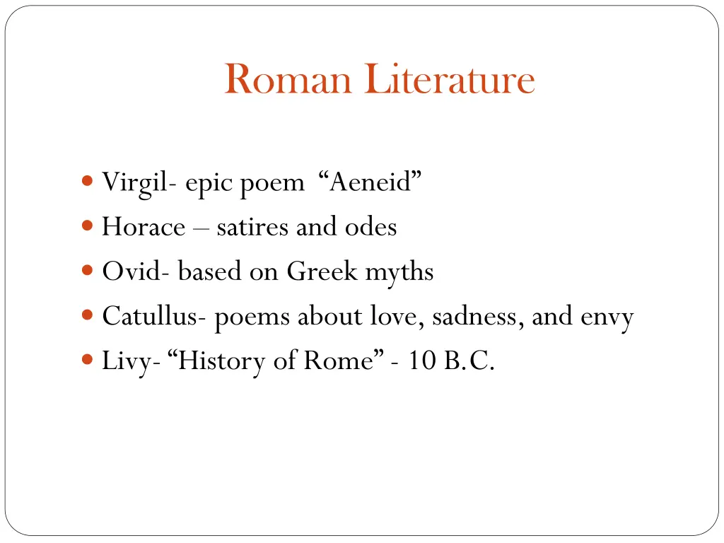 roman literature