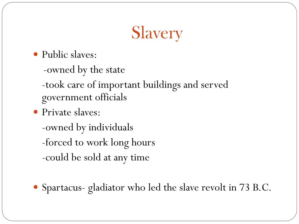 slavery