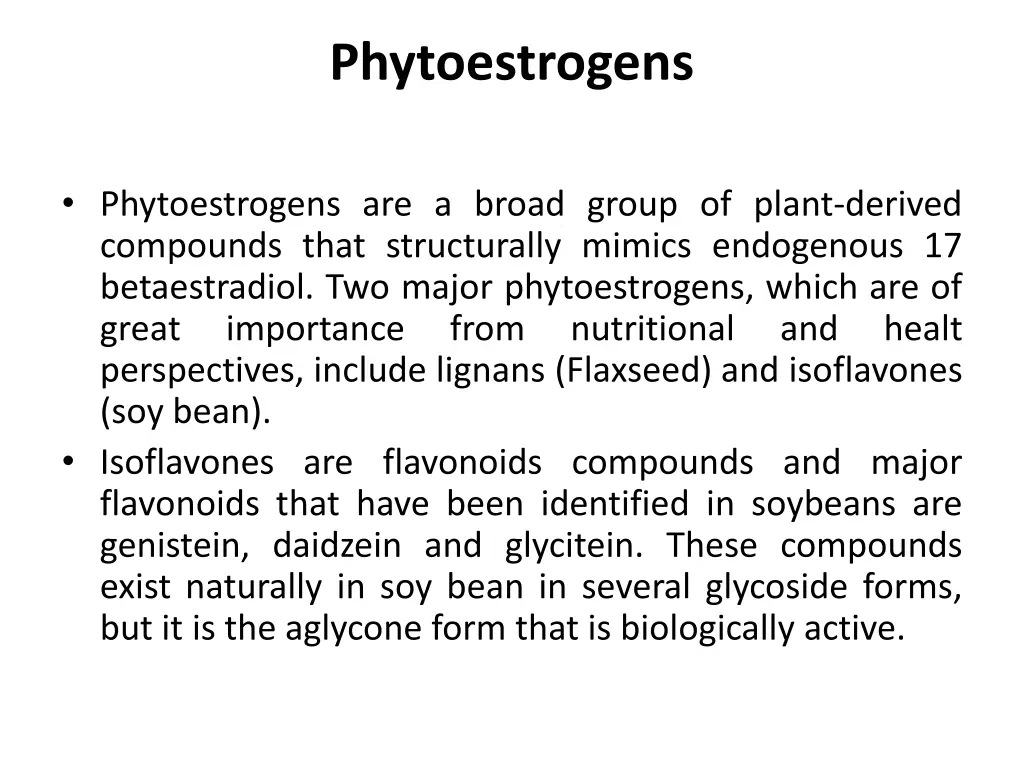 phytoestrogens