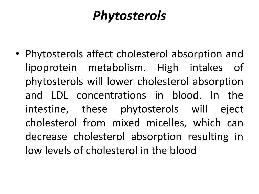 phytosterols