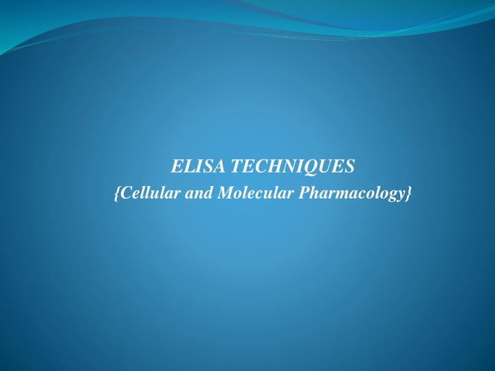 elisa techniques cellular and molecular