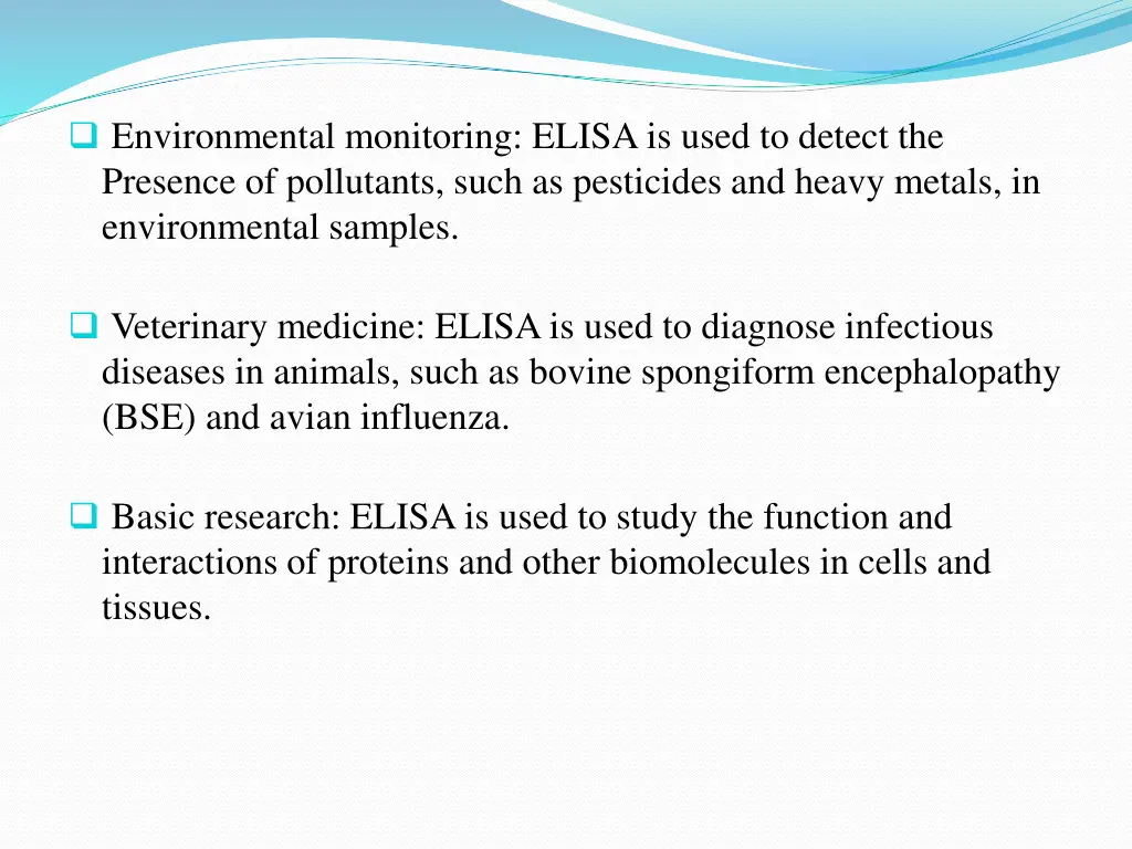 environmental monitoring elisa is used to detect