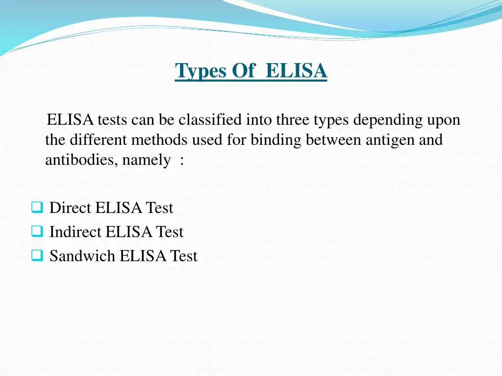 types of elisa