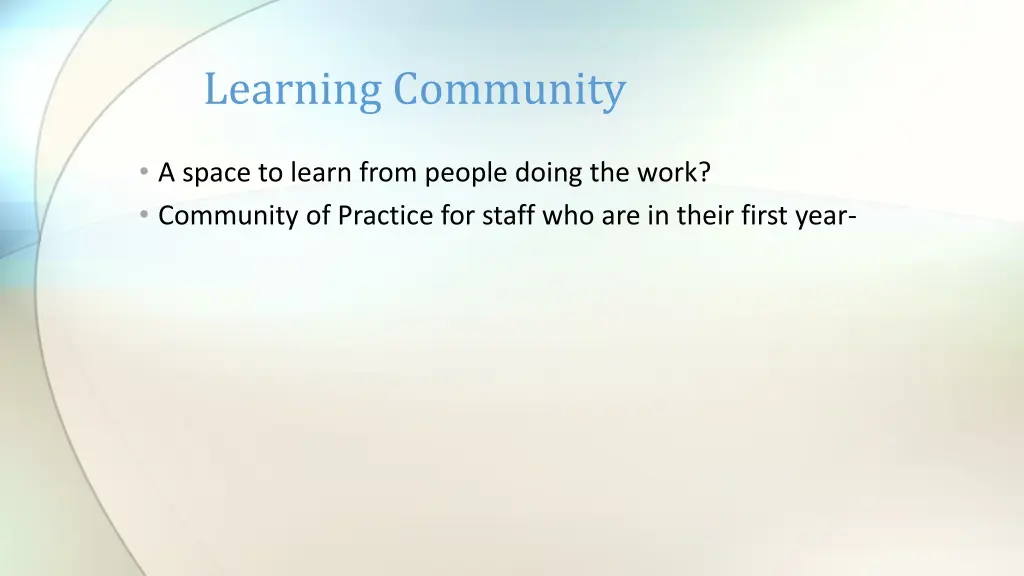 learning community