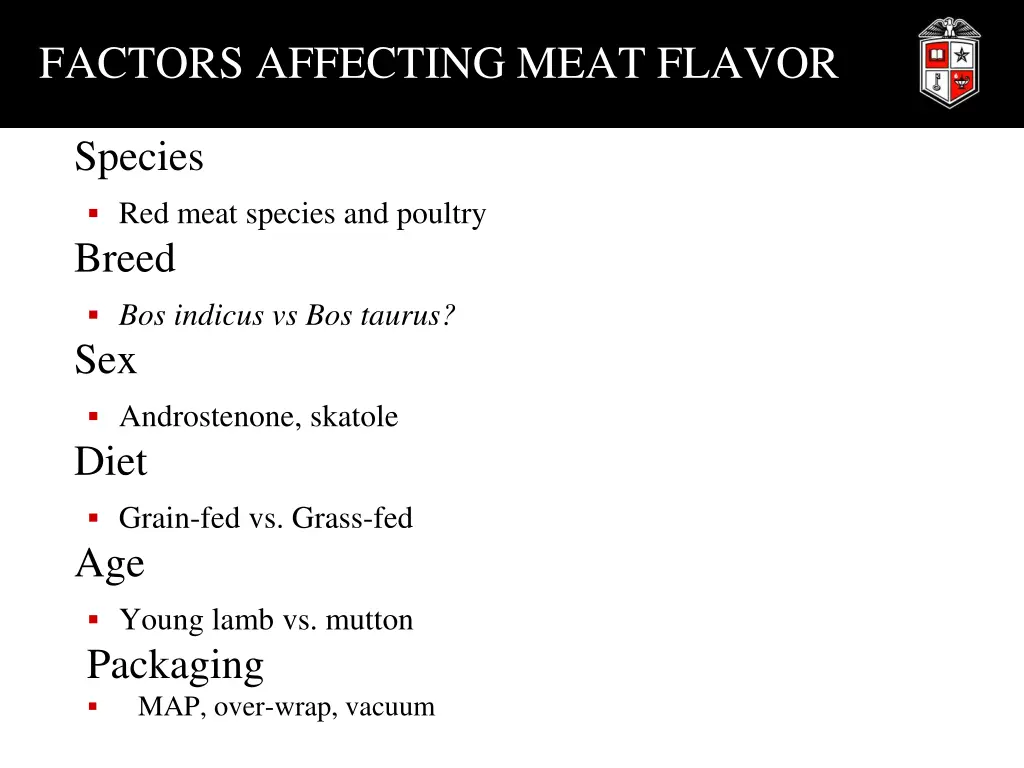 factors affecting meat flavor