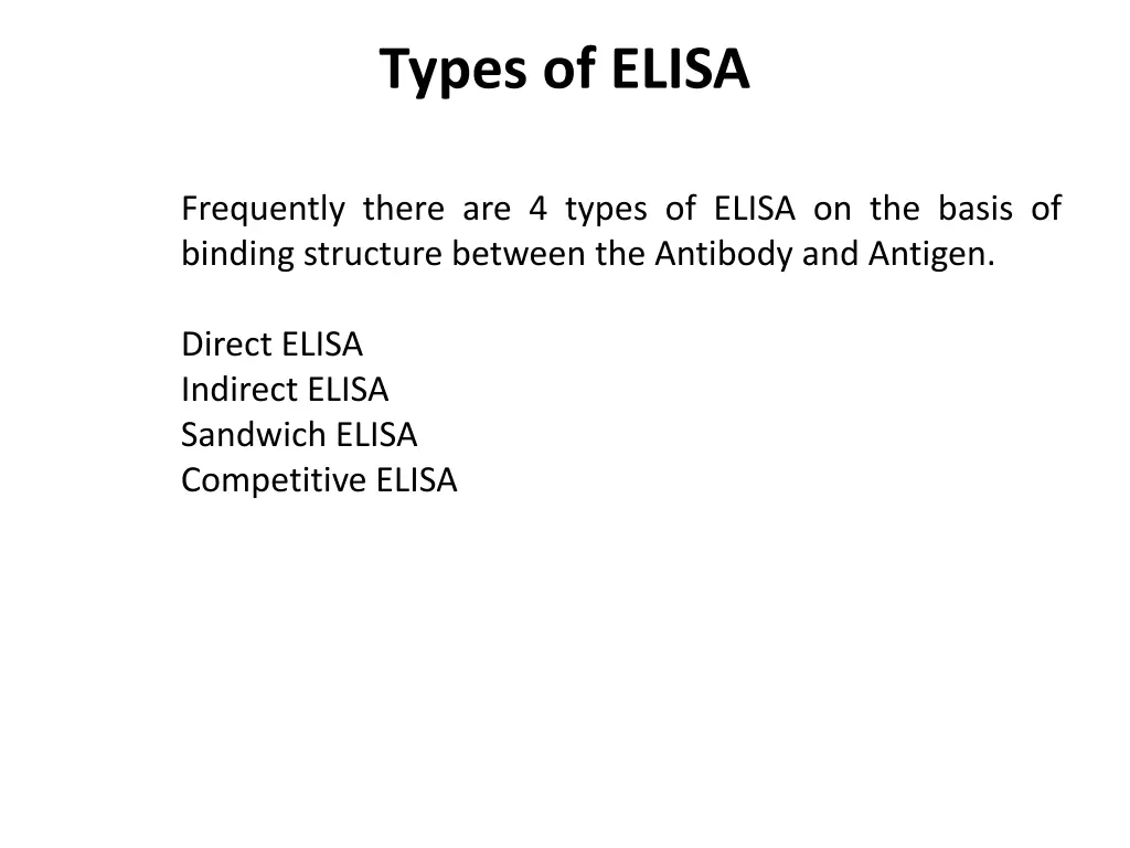 types of elisa