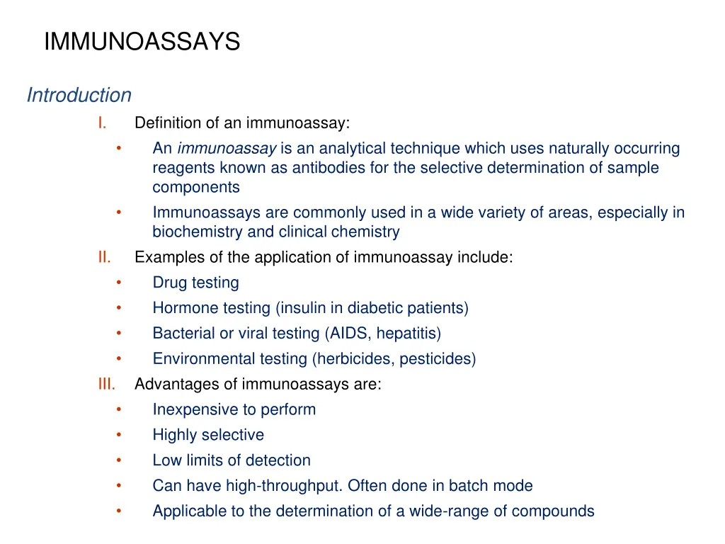 immunoassays 1