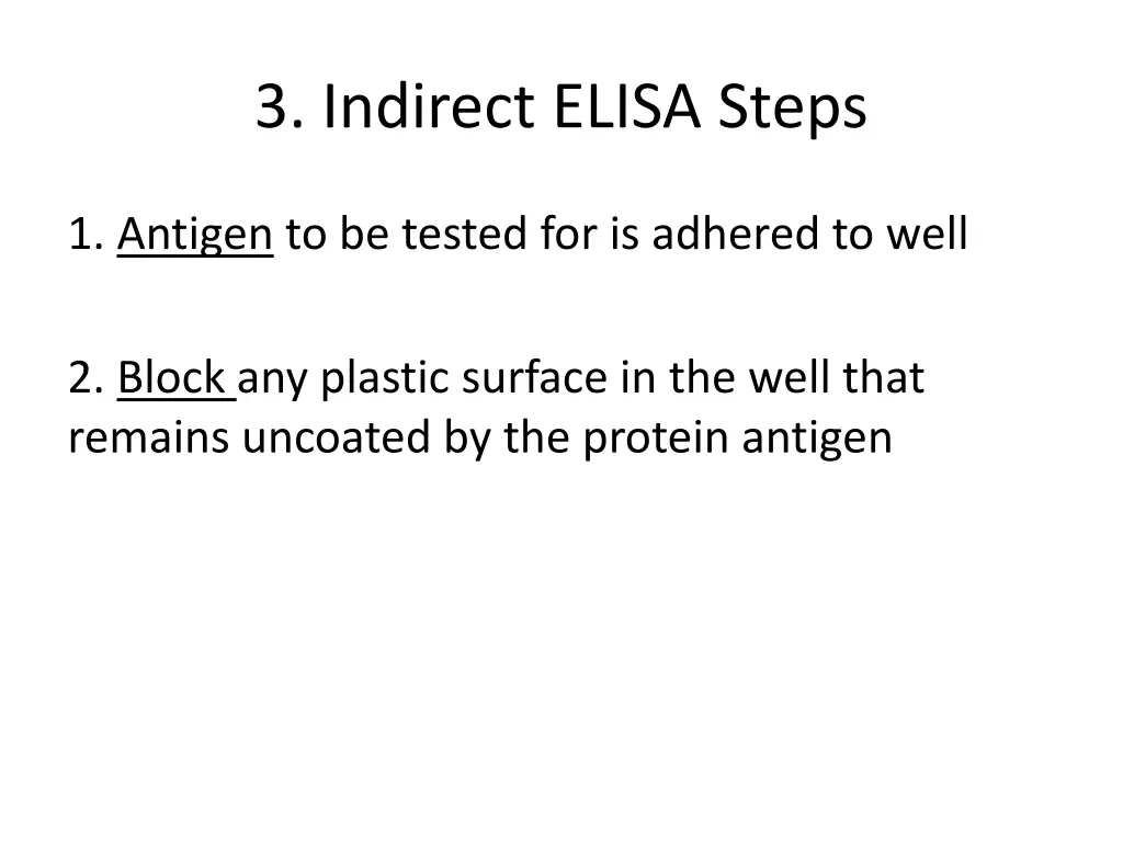 3 indirect elisa steps