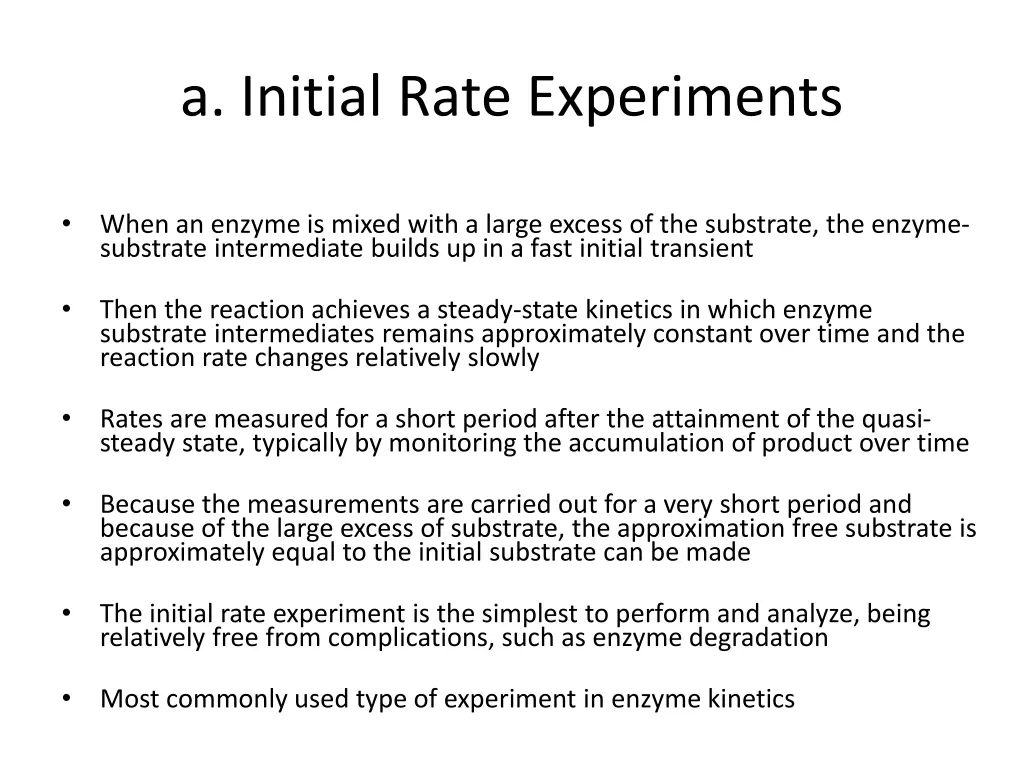 a initial rate experiments