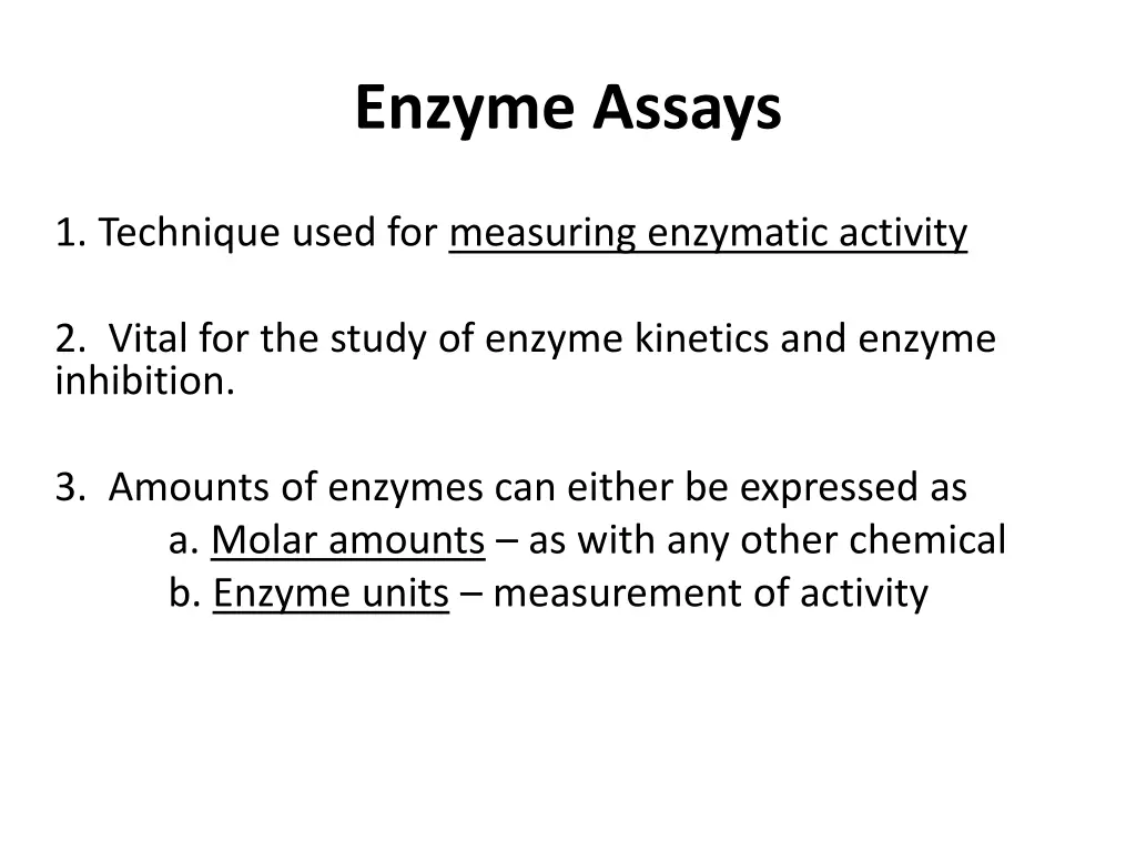 enzyme assays