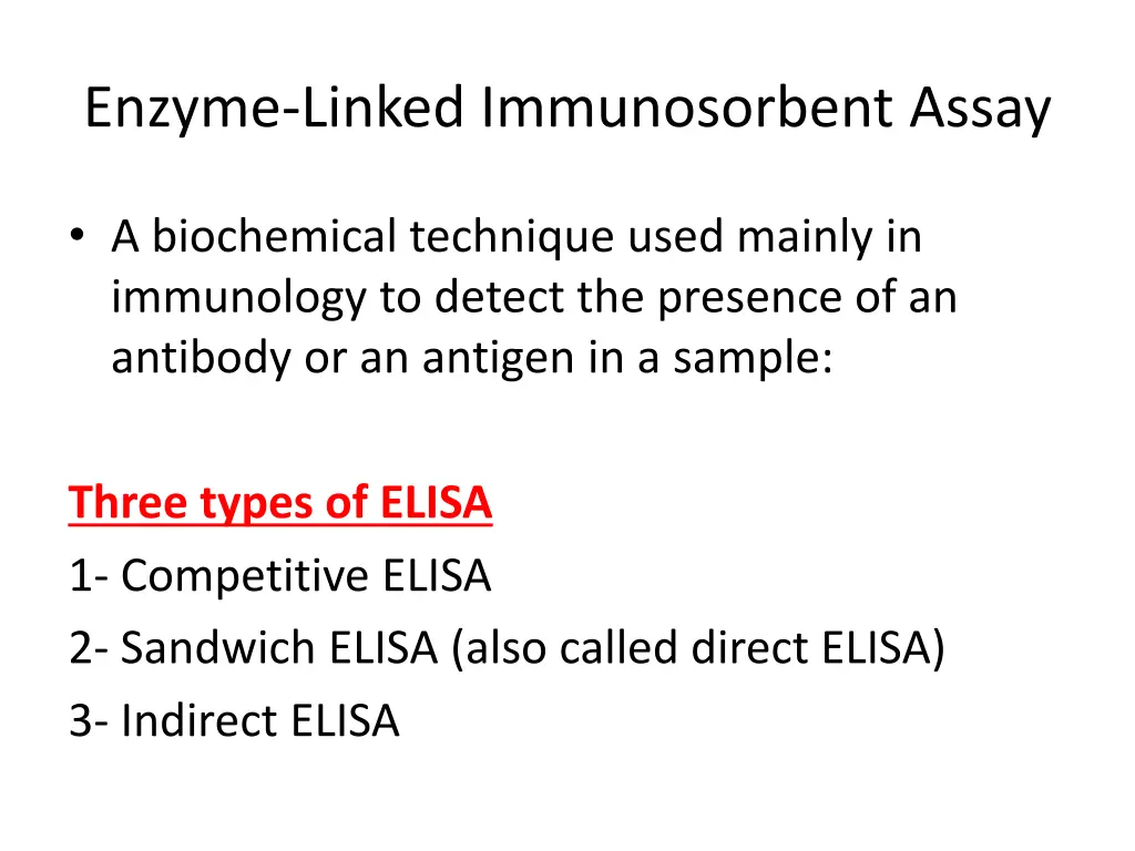 enzyme linked immunosorbent assay