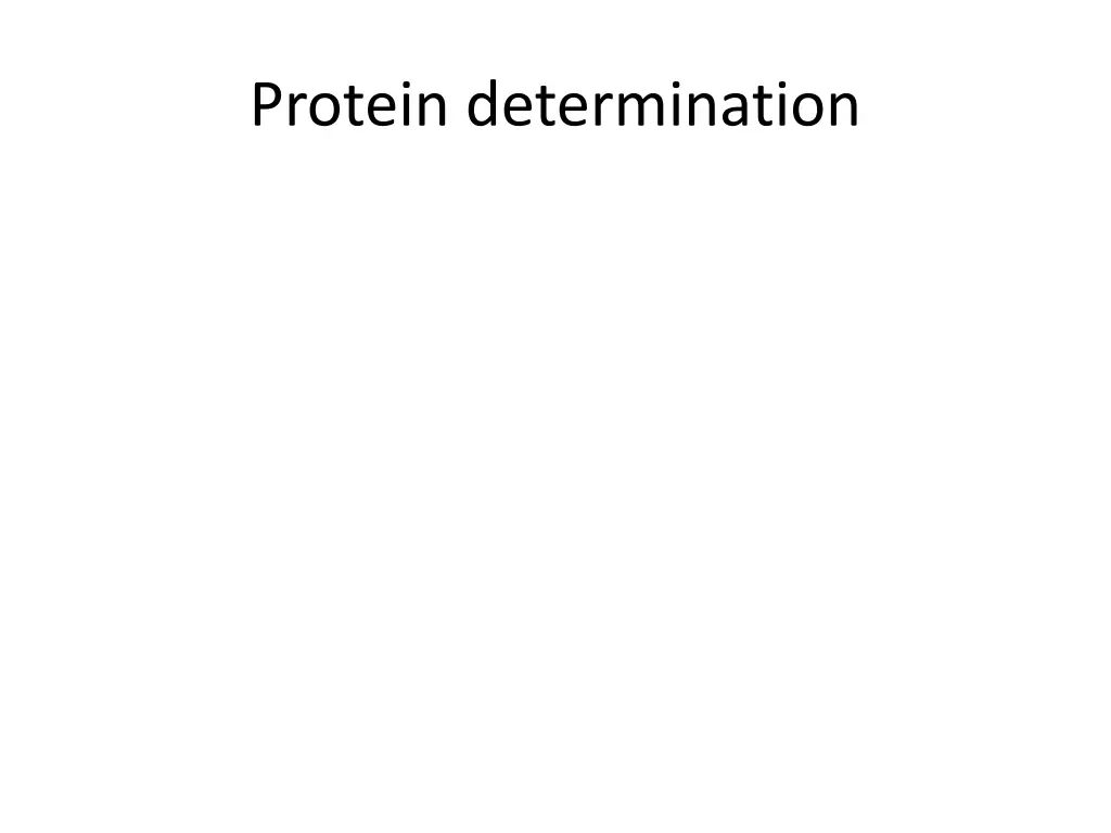 protein determination