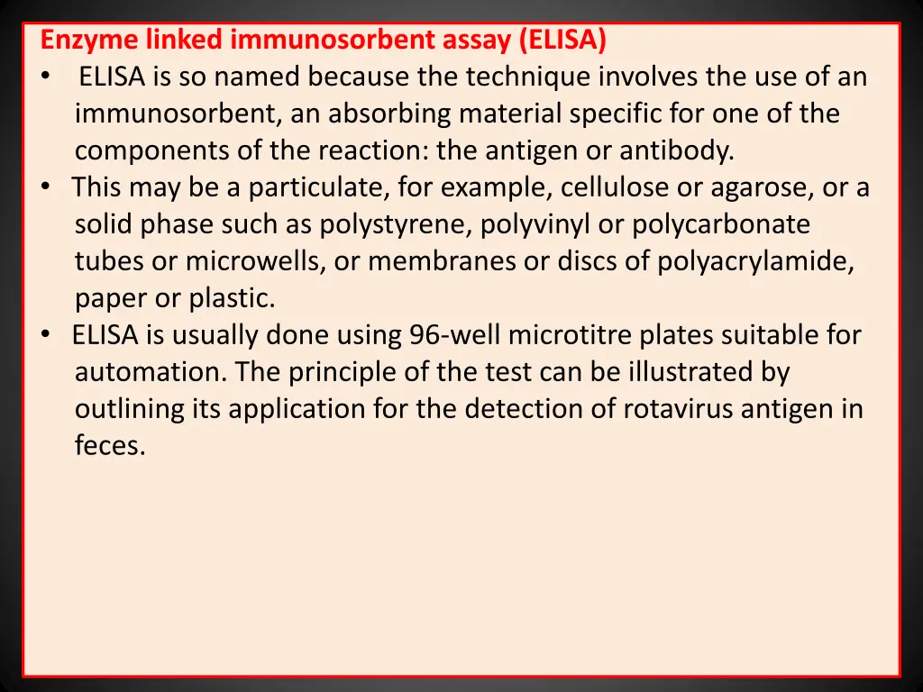 enzyme linked immunosorbent assay elisa elisa