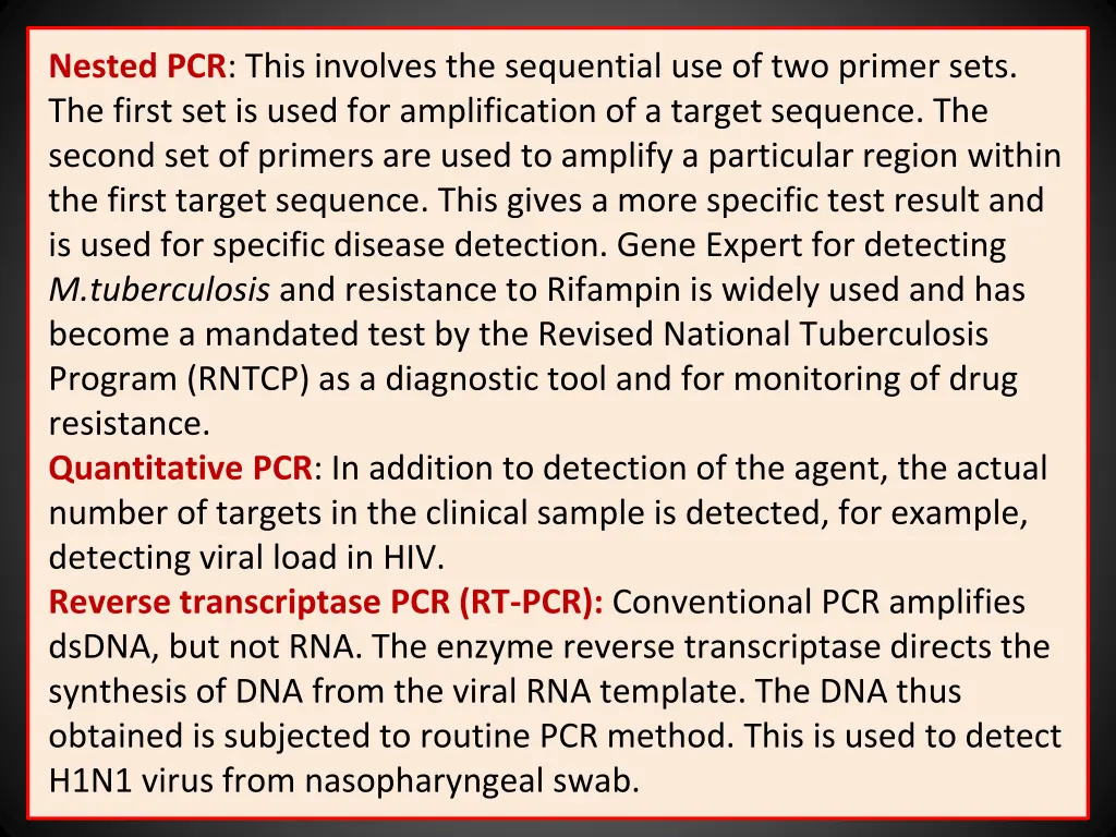 nested pcr this involves the sequential