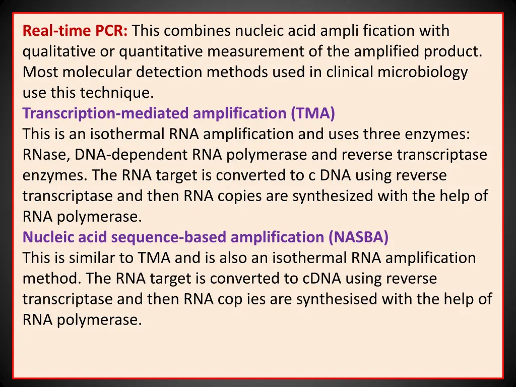 real time pcr this combines nucleic acid ampli