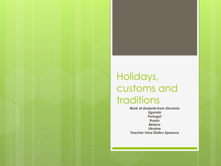 holidays customs and traditions work of students