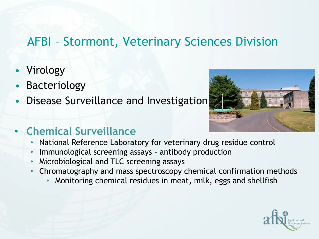 afbi stormont veterinary sciences division