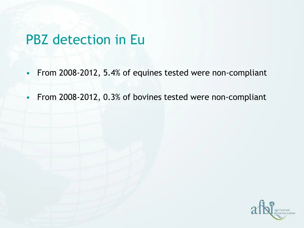 pbz detection in eu