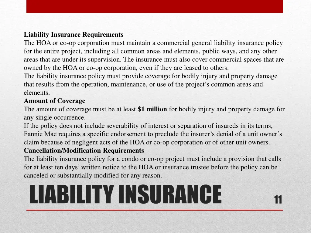 liability insurance requirements