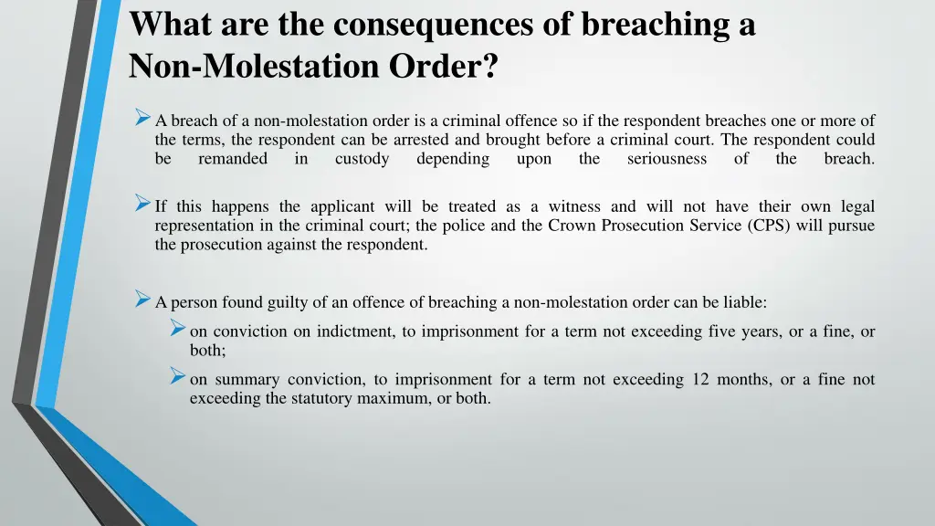 what are the consequences of breaching