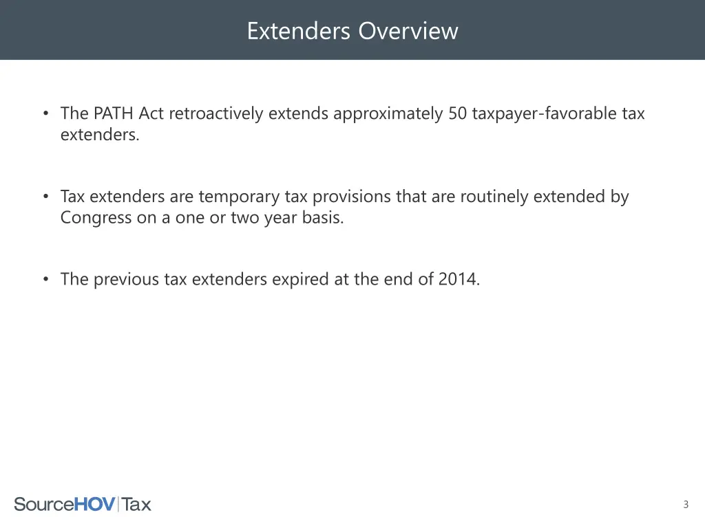 extenders overview