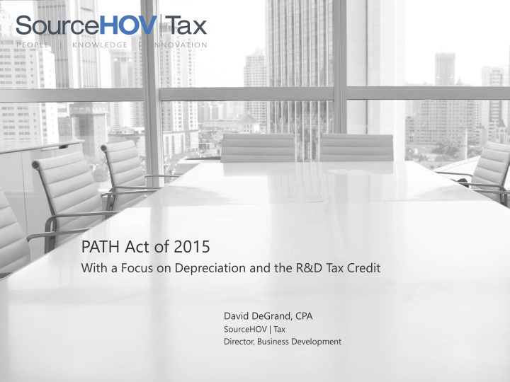 path act of 2015 with a focus on depreciation