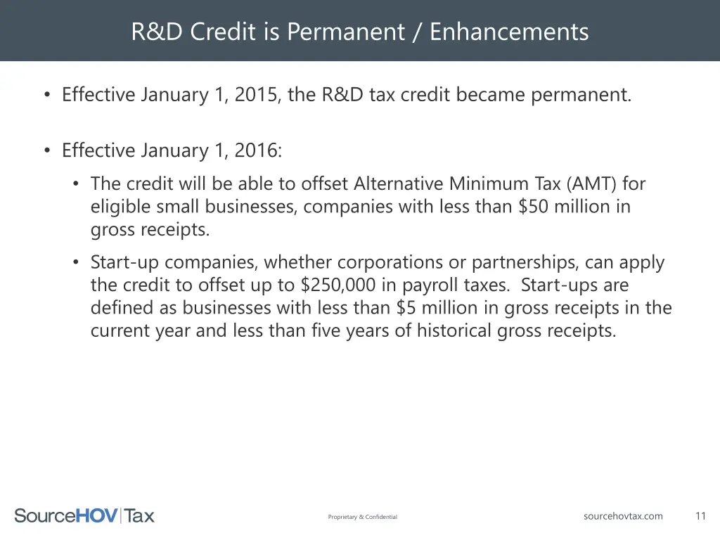 r d credit is permanent enhancements