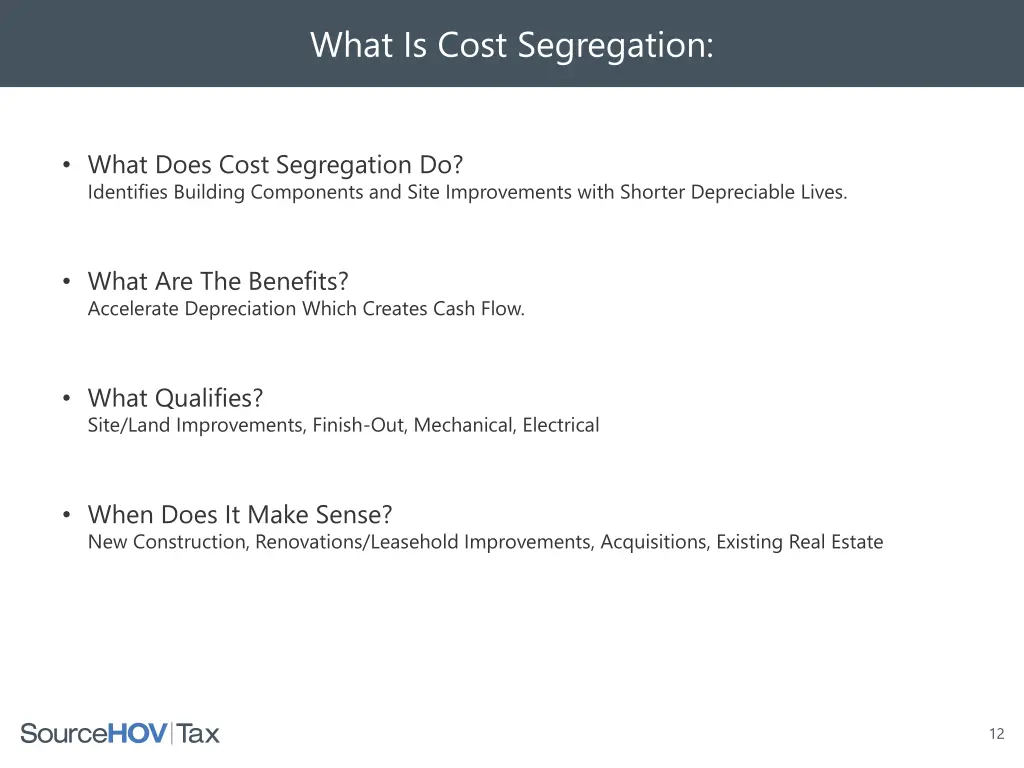 what is cost segregation