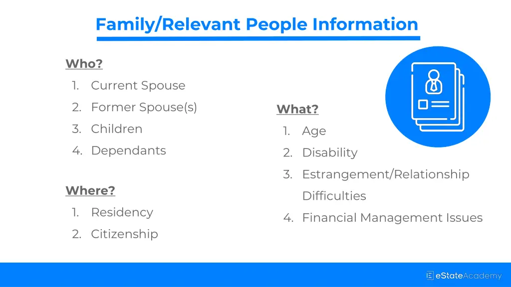 family relevant people information